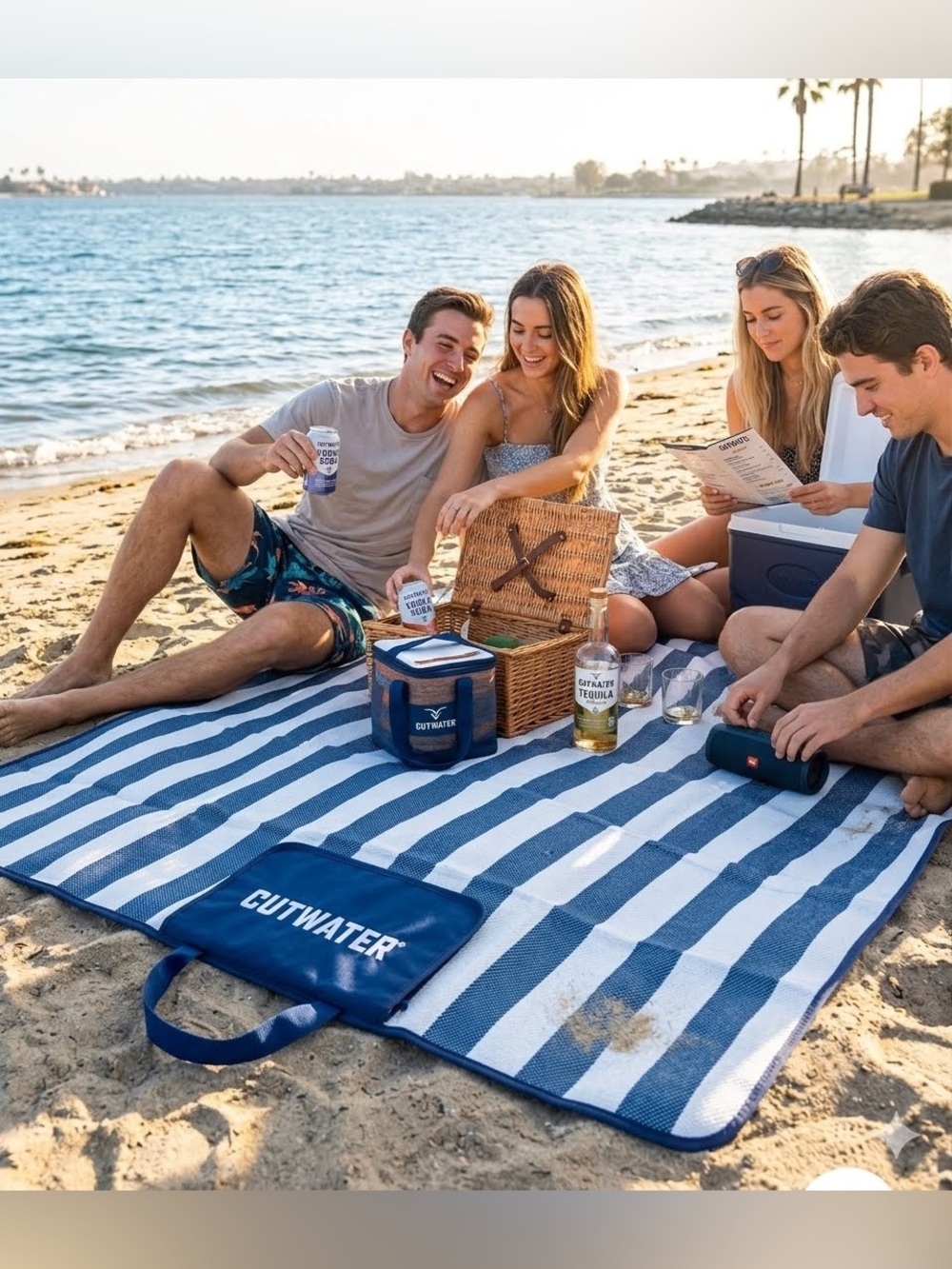 Cutwater Cocktail Ultimate Waterproof Outdoor Picnic Blanket Sandproof Foldable